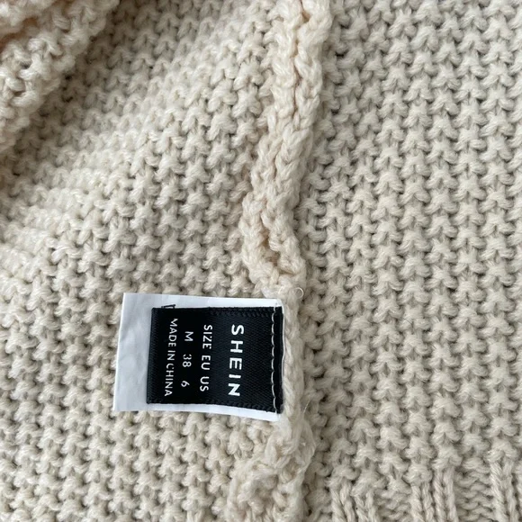 SHEIN Stylish Women's Sweater Vests - Cream and White - Picture 13 of 13